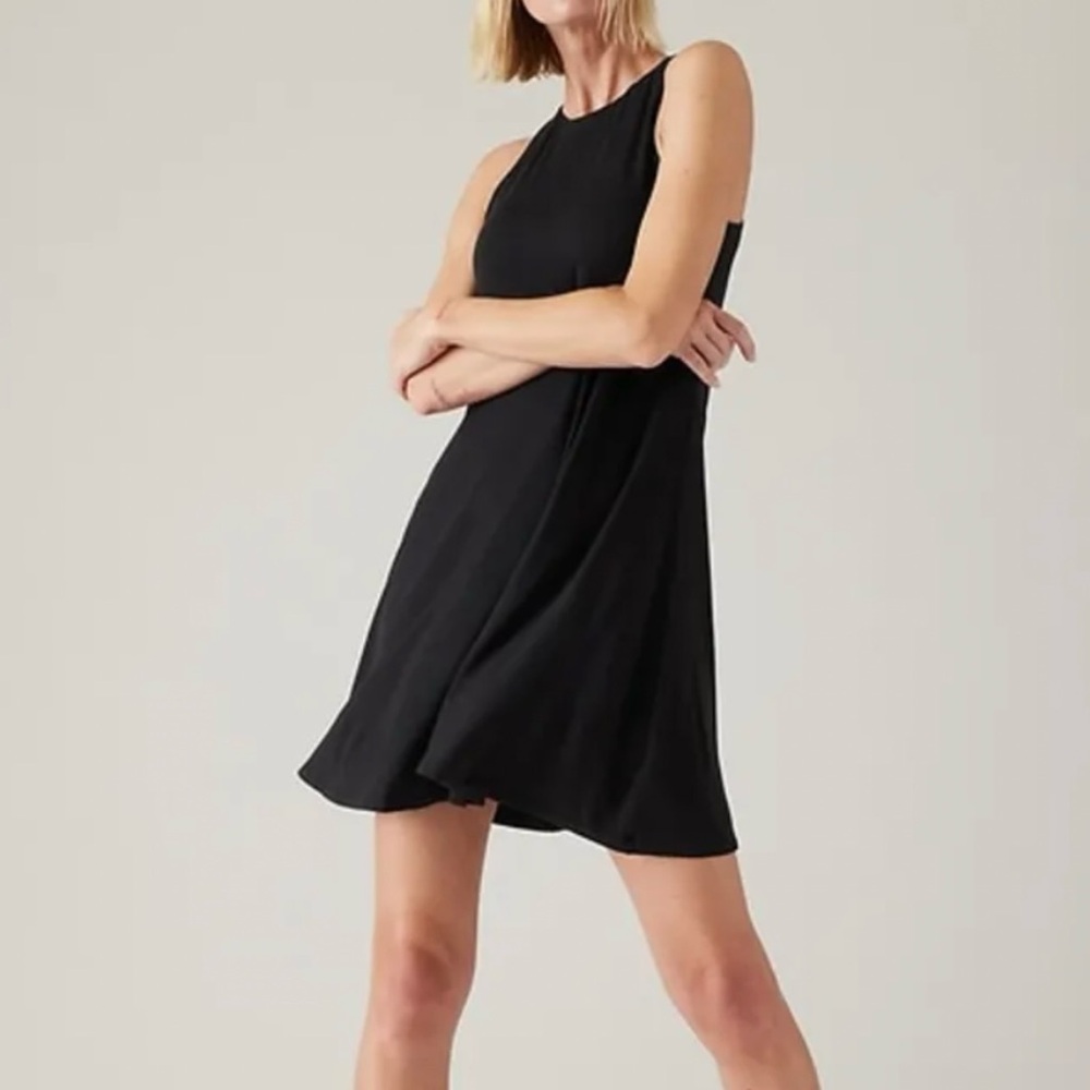 Athleta Santorini Black Dress MT